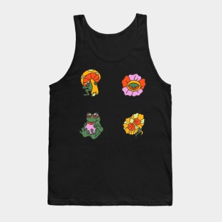 Psychedelic Vintage Frog Sticker Pack Tank Top